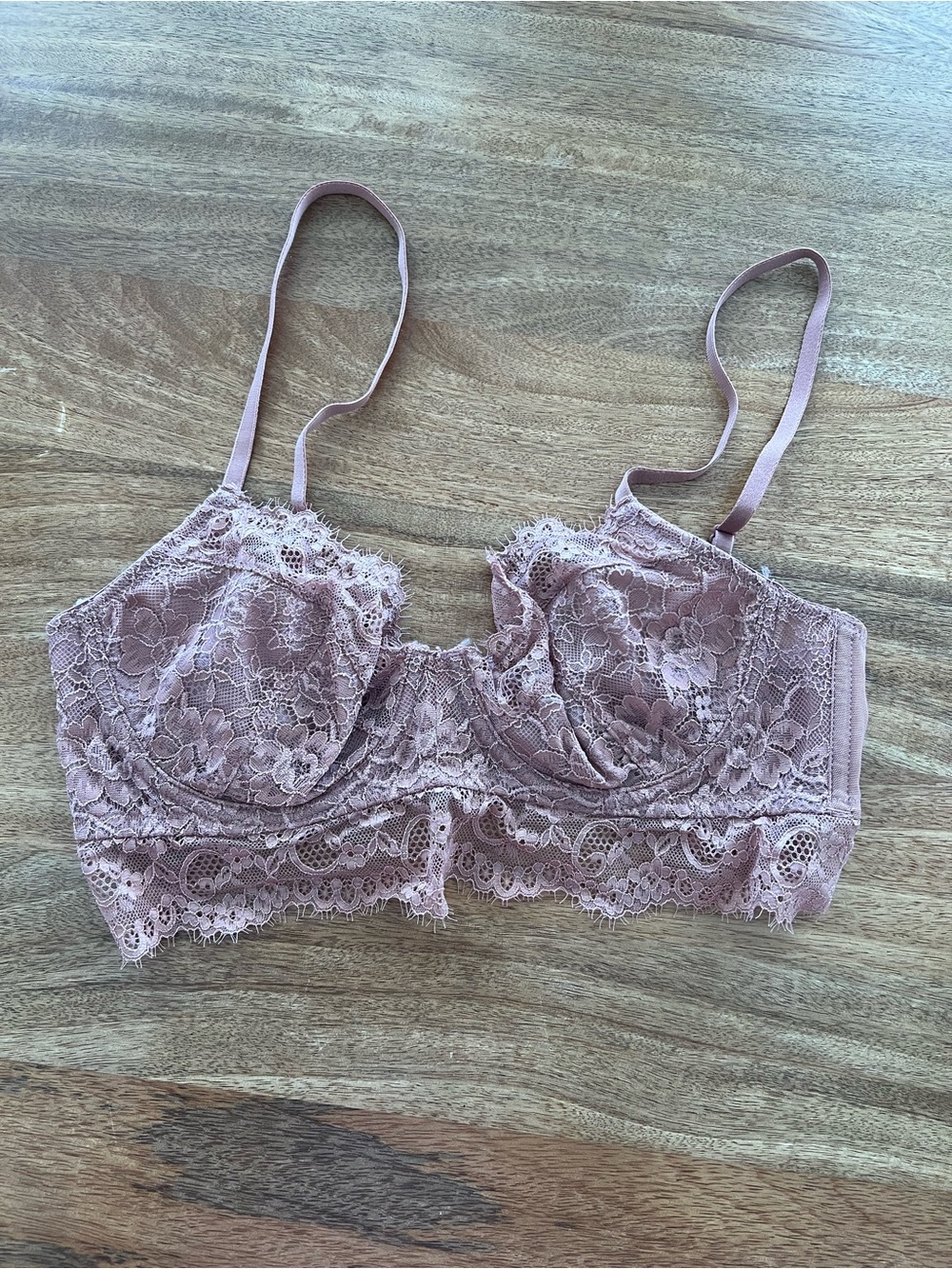 Lace Underwire Bralette in Dusty Rose - Women’s Intimates